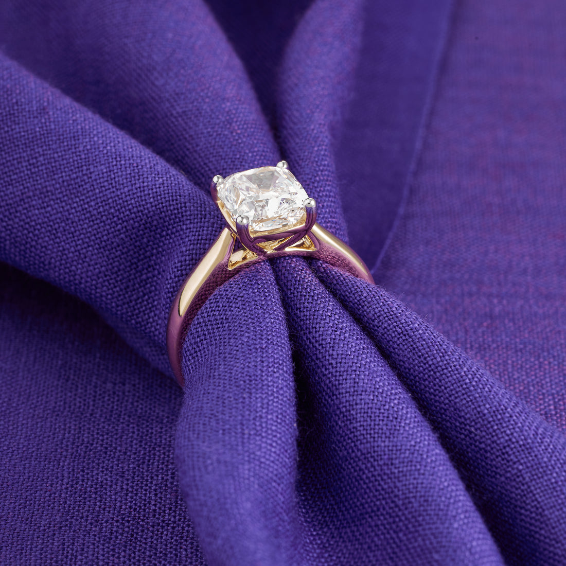 3.50 CT Elongated Cushion Lab Grown Diamond Engagement Ring | Cushion Cut Solitaire Ring | D/E VVS-VS1 | Wedding Band Forever Ring For her