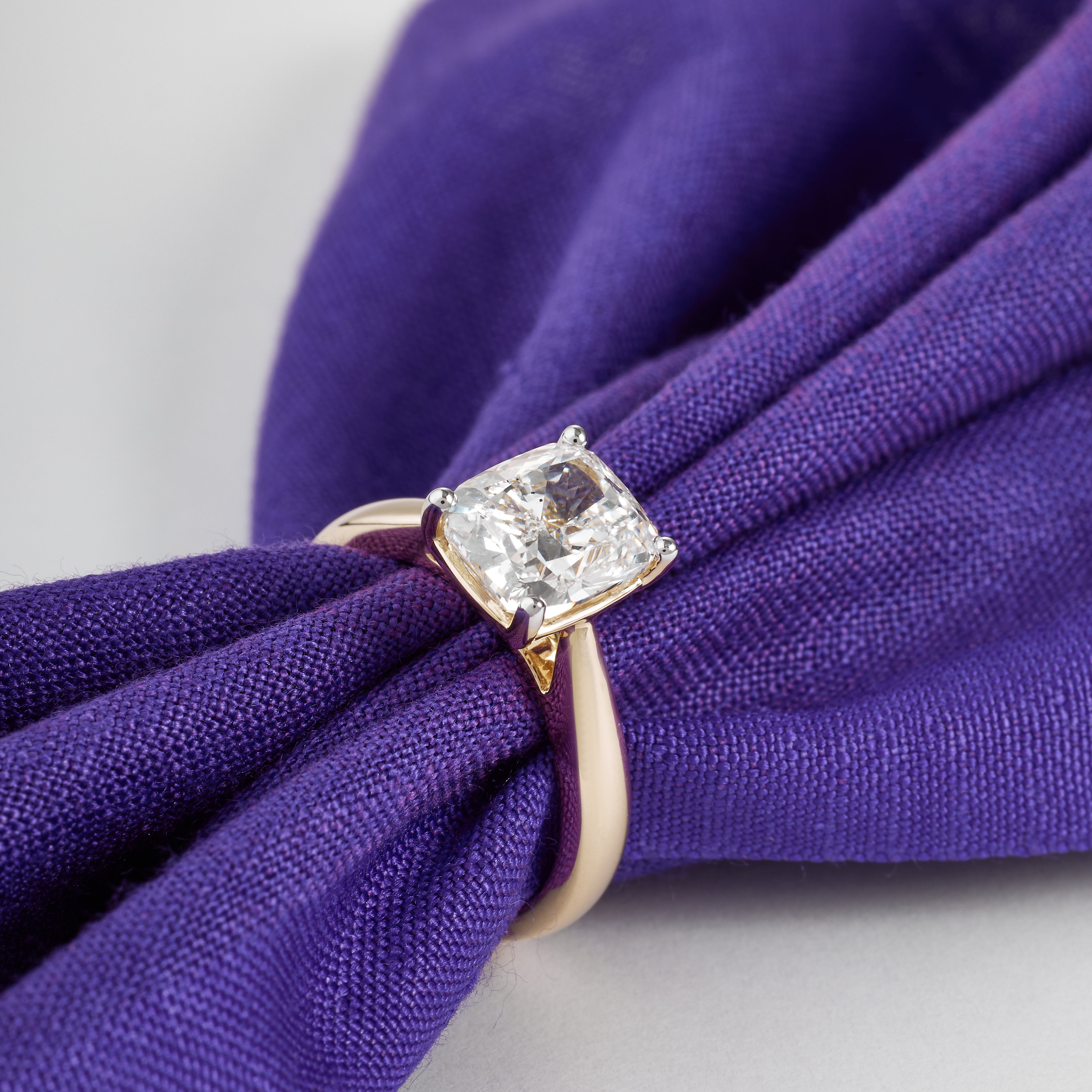 3.50 CT Elongated Cushion Lab Grown Diamond Engagement Ring | Cushion Cut Solitaire Ring | D/E VVS-VS1 | Wedding Band Forever Ring For her