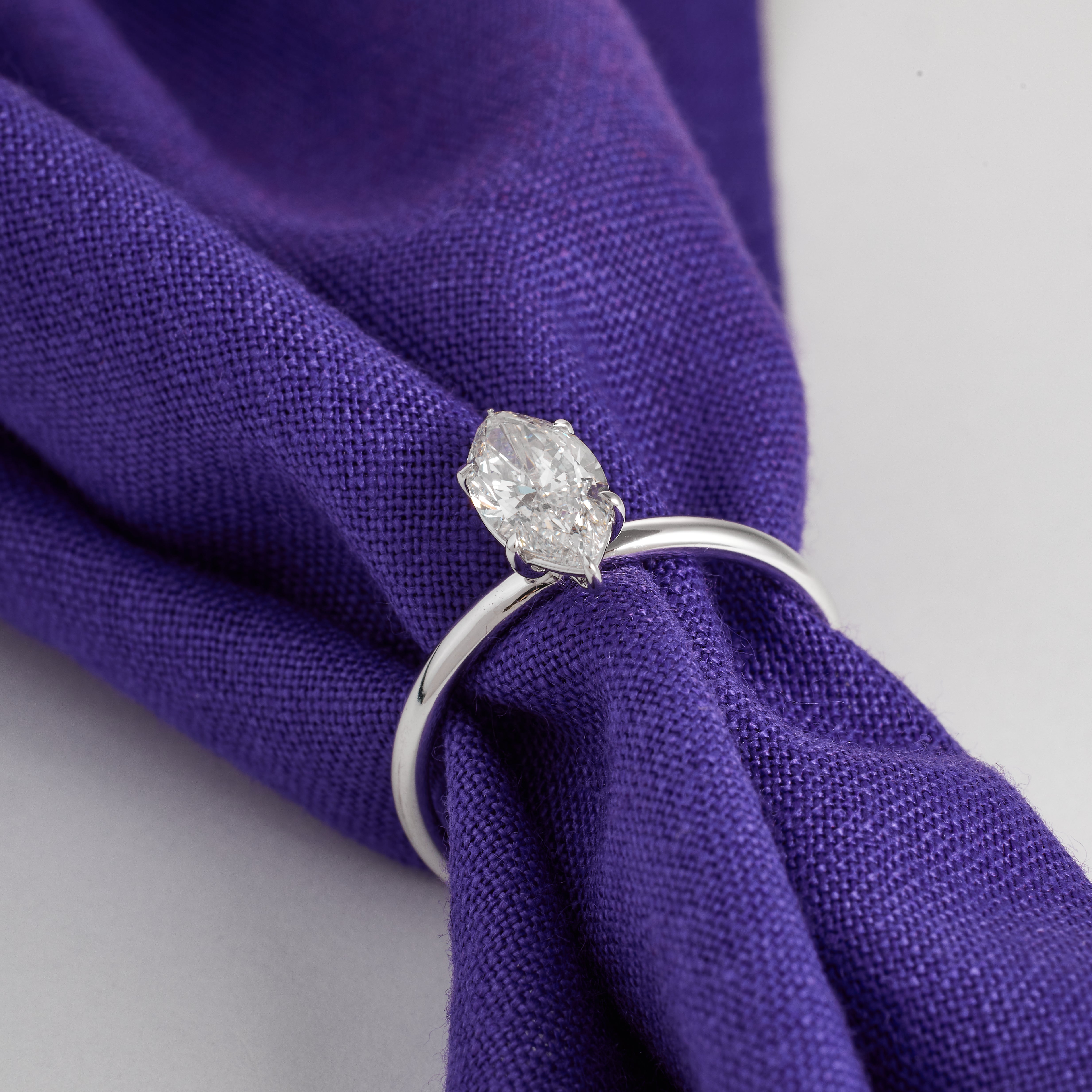 Marquise Cut Lab Grown Diamond Engagement Ring | Marquise Cut Solitaire Ring | D/E VVS GIA Certified 1.00-5.00 CT Diamond Ring Proposal Ring