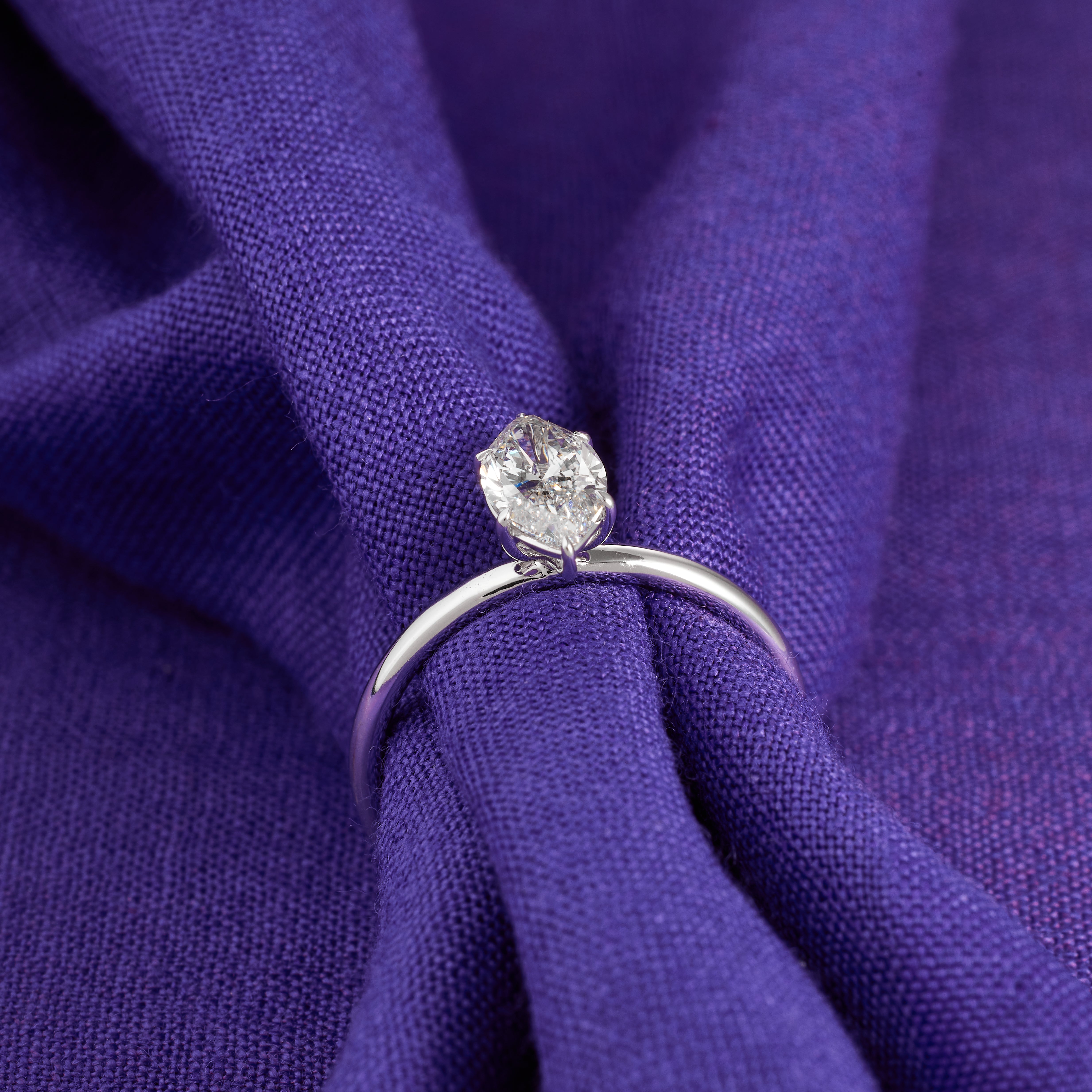 Marquise Cut Lab Grown Diamond Engagement Ring | Marquise Cut Solitaire Ring | D/E VVS GIA Certified 1.00-5.00 CT Diamond Ring Proposal Ring