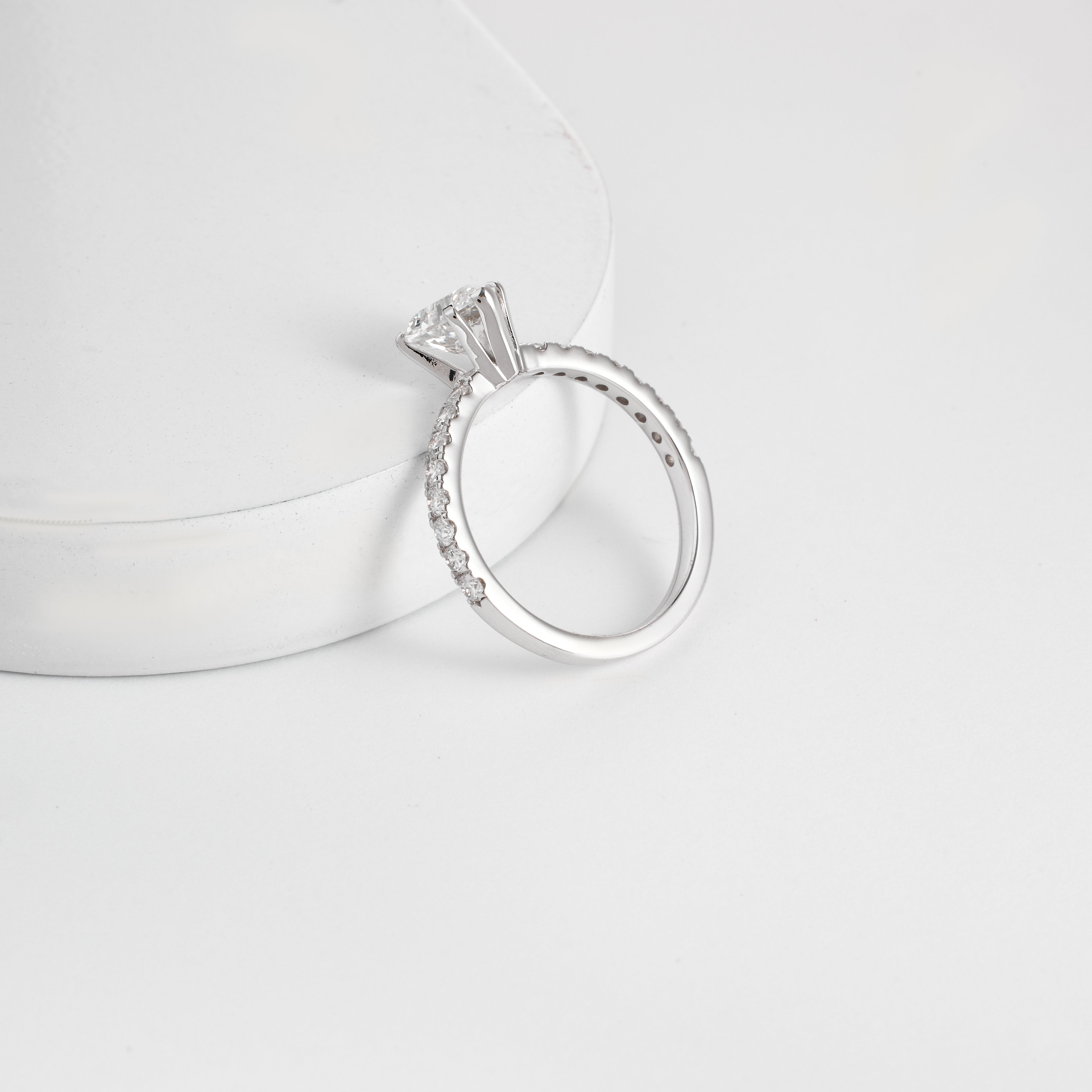 2 Carat Heart Shape Solitaire Engagement Ring, Heart Shaped Diamond Pave Ring, Women Bridal Ring, Heart Ring for Women, D/E color VVS-VS1.